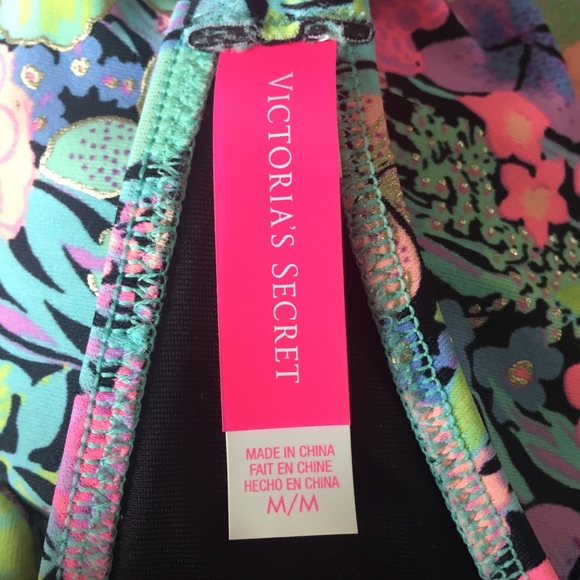 Victoria’s Secret Neon Floral Bikini Top Size M - Picture 3 of 4